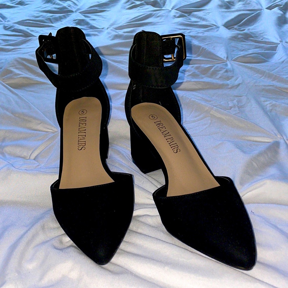 Suede Low Blocked heels